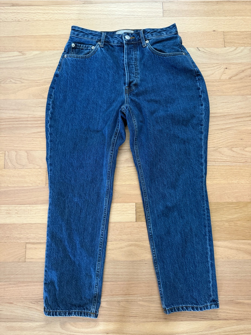 Everlane Size 28 The Curvy 90s Cheeky Straight Leg Cropped Jeans Dark Wash